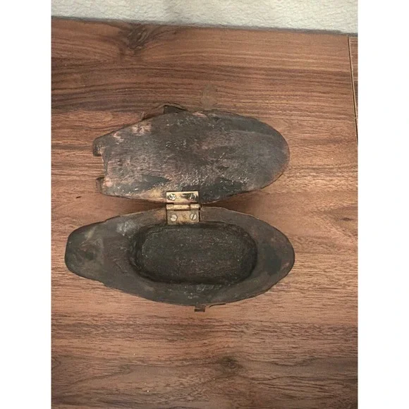 Vintage Sankofa Swan Trinket Box Brass Copper Afrocentric Decor - Picture 9 of 12